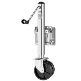 VEVOR Trailer Jack with Wheel, 2000 lbs Load Capacity, Heavy Duty Swivel Boat Trailer Jack with PP Single Wheel & Ergonomic Handle, 12-inch Lift