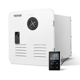 VEVOR RV Tankless Water Heater, Instant Shower with 15 x 15 inches White Door and Remote Controller, 42000BTU Optimized Comfort Performance Hot W