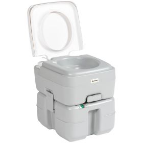 Portable Sanitation: Anti-Leak Toilet with Level Indicator & Handle Pump for Camping
