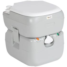 5.8 Gallon Portable Toilet with Level Indicator Anti-Leak Pump for Camping Boating Hiking Travel RV Durable Design